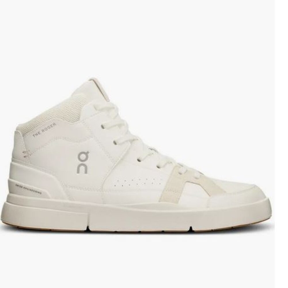 Brand New On cloud women 7 Roger Clubhouse Mid sensa shoes sand/white 98.98327